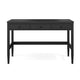 Black Frame/Oil Rubbed Bronzed Hardware |#| Black Home Office Desk with 3 Drawers, Tapered Legs, Oil Rubbed Bronze Hardware