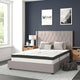 Light Gray,Full |#| Full Tufted Platform Bed in Light Gray Fabric with 10in. Pocket Spring Mattress