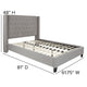 Light Gray,Full |#| Full Tufted Platform Bed in Light Gray Fabric with 10in. Pocket Spring Mattress