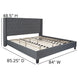 Dark Gray,King |#| King Tufted Platform Bed in Dark Gray Fabric with 10 Inch Pocket Spring Mattress