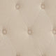 Beige,Queen |#| Queen Size Tufted Beige Fabric Platform Bed w/Accent Nail Trimmed Extended Sides