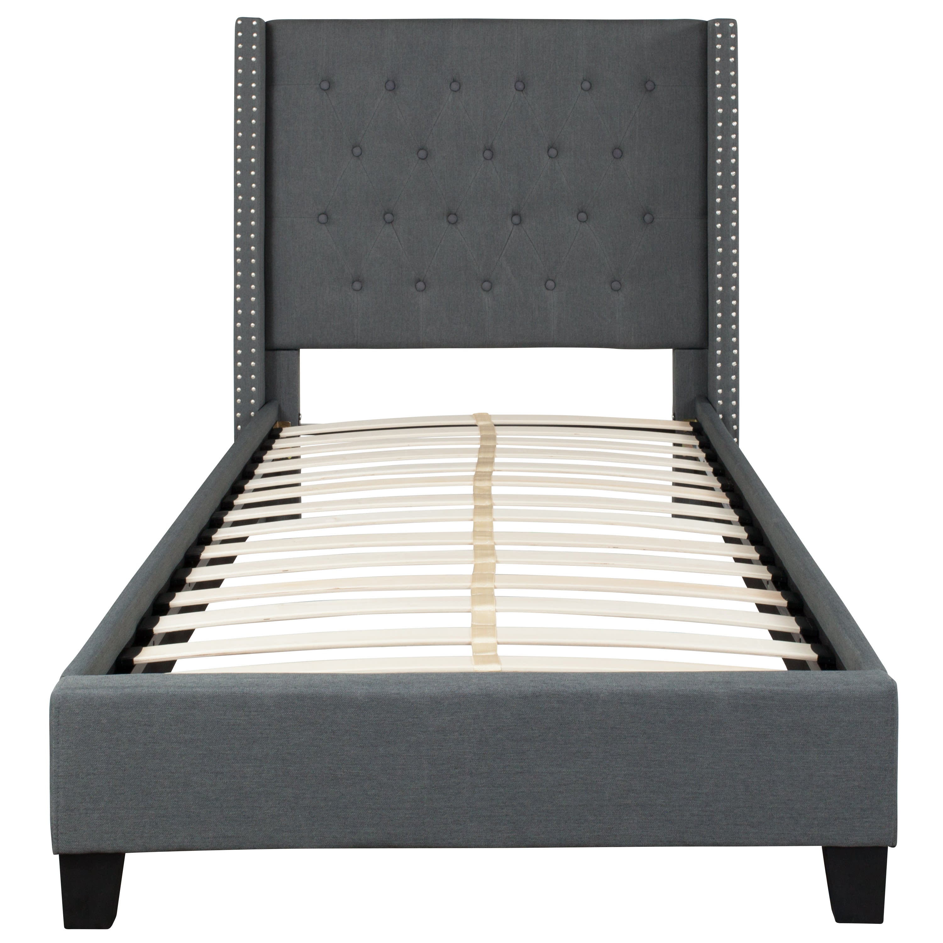 Addae tufted store upholstered platform bed
