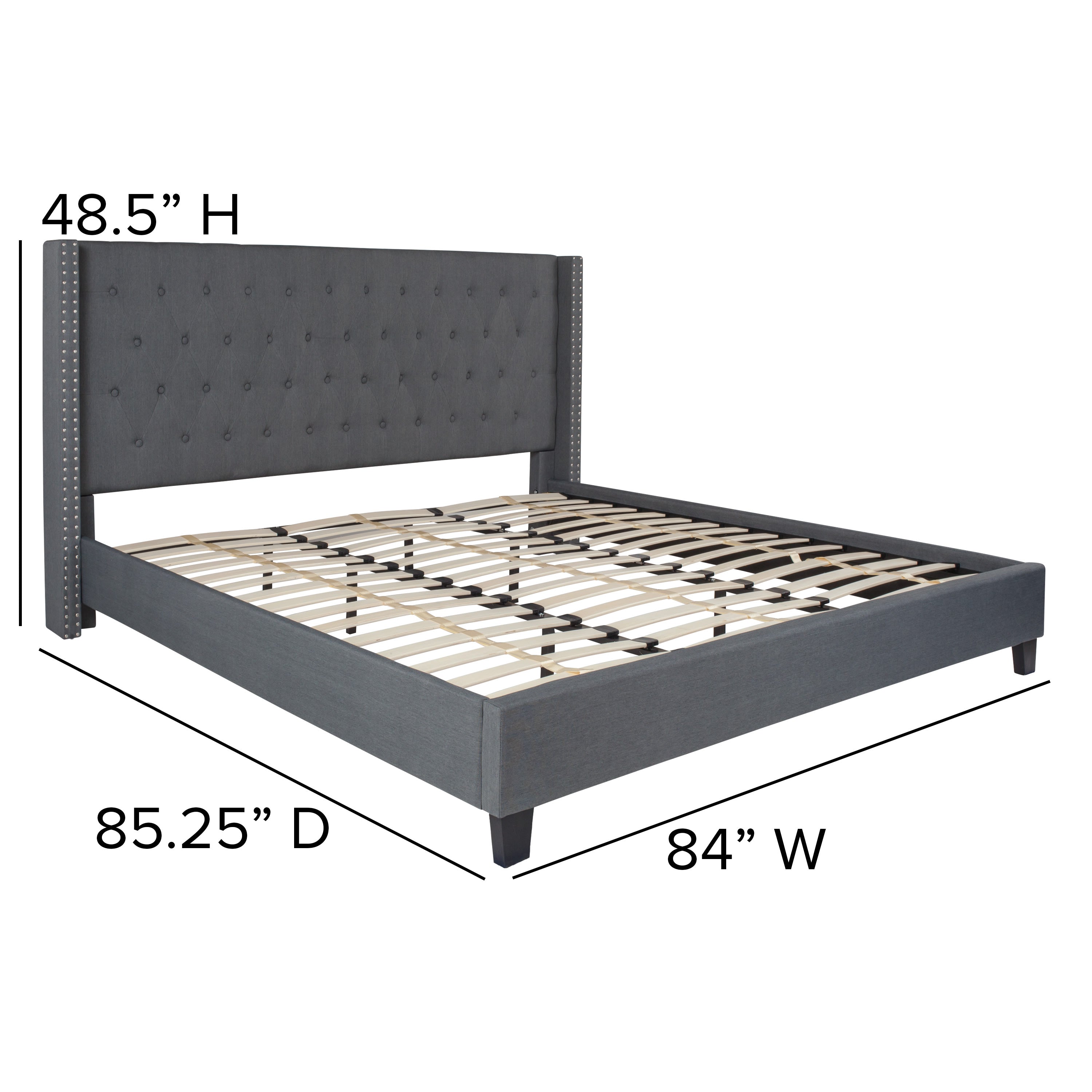 Fort calhoun tufted upholstered cheap platform bed
