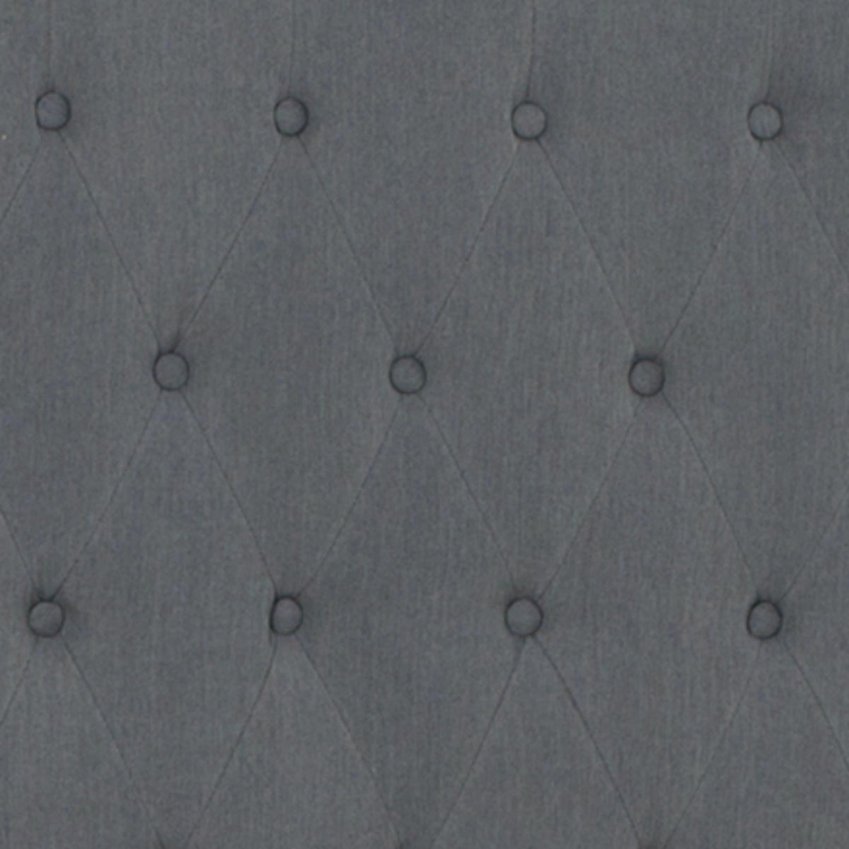 Dark Gray,King |#| King Size Tufted Dk Gray Fabric Platform Bed w/ Accent Nail Trim Extended Sides