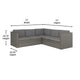 Gray Cushions/Gray Frame |#| Indoor/Outdoor Patio Wicker Rattan Sofa and Table Set in Gray