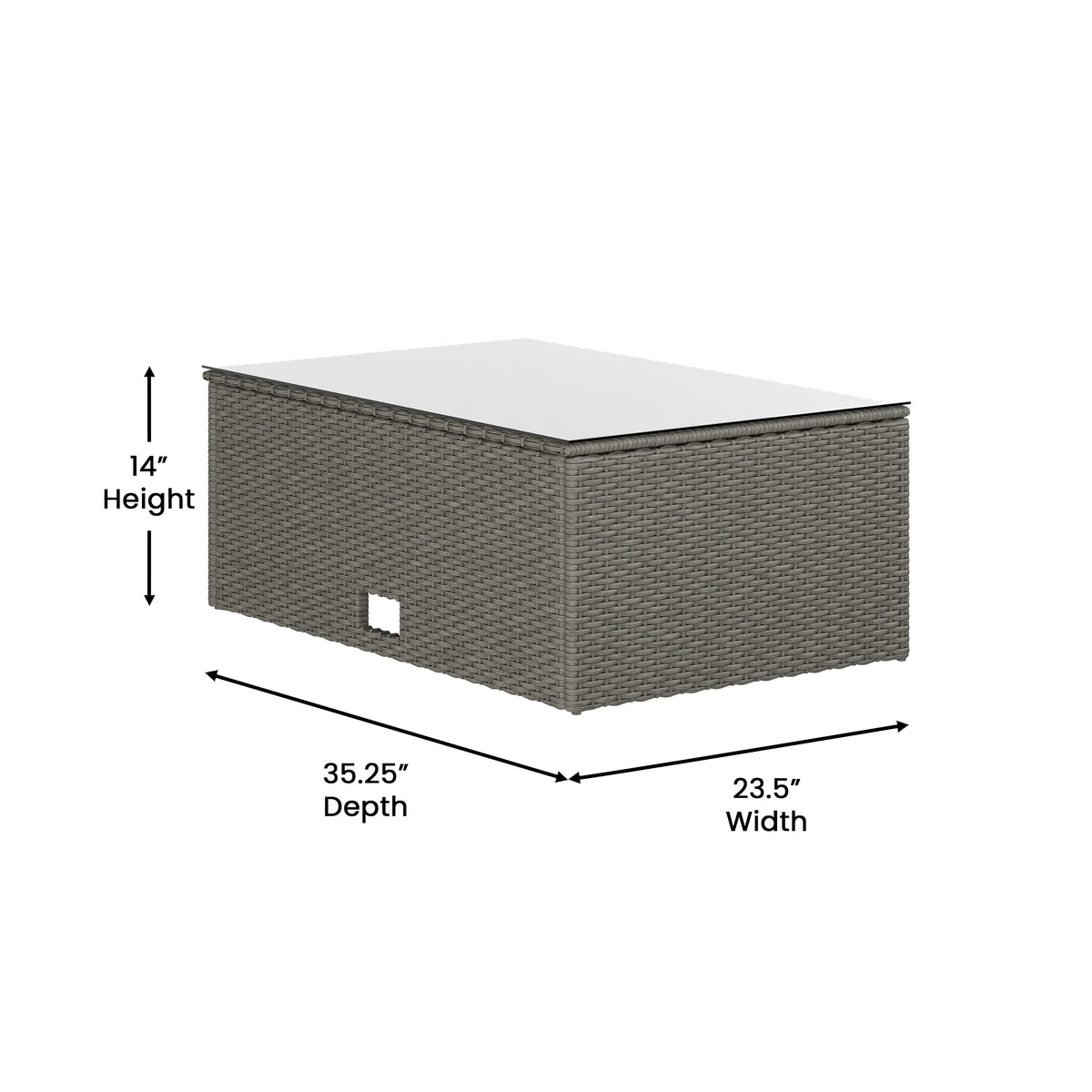 Gray Cushions/Gray Frame |#| Indoor/Outdoor Patio Wicker Rattan Sofa and Table Set in Gray