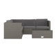 Gray Cushions/Gray Frame |#| Indoor/Outdoor Patio Wicker Rattan Sofa and Table Set in Gray