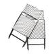 Black & White |#| 2PC Black and White Indoor/Outdoor PE Rattan Folding Bistro Chairs