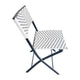 Black & White |#| 2PC Black and White Indoor/Outdoor PE Rattan Folding Bistro Chairs