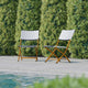 Navy & White |#| 2PC Navy and White Indoor/Outdoor PE Rattan Folding Bistro Chairs
