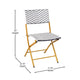 Navy & White |#| 2PC Navy and White Indoor/Outdoor PE Rattan Folding Bistro Chairs