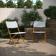 Navy & White |#| 2PC Navy and White Indoor/Outdoor PE Rattan Folding Bistro Chairs