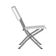 Gray & White |#| 3PC Gray/White and Charcoal Indoor/Outdoor PE Rattan Folding Bistro Set