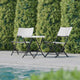 Black & White |#| 3PC Black and White Indoor/Outdoor PE Rattan Folding Bistro Set