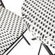 Black & White |#| 3PC Black and White Indoor/Outdoor PE Rattan Folding Bistro Set