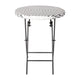 Black & White |#| 3PC Black and White Indoor/Outdoor PE Rattan Folding Bistro Set