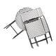 Black & White |#| 3PC Black and White Indoor/Outdoor PE Rattan Folding Bistro Set