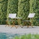 Navy & White |#| 3PC Navy and White Indoor/Outdoor PE Rattan Folding Bistro Set