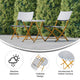Navy & White |#| 3PC Navy and White Indoor/Outdoor PE Rattan Folding Bistro Set