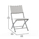 Gray & White |#| 3PC Gray/White and Charcoal Indoor/Outdoor PE Rattan Folding Bistro Set