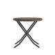 Brown |#| 3PC Brown and Black Indoor/Outdoor PE Rattan Folding Bistro Set