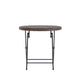 Brown |#| 3PC Brown and Black Indoor/Outdoor PE Rattan Folding Bistro Set