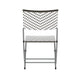 Gray & White |#| 3PC Gray/White and Charcoal Indoor/Outdoor PE Rattan Folding Bistro Set