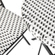 Black/White |#| 3PC Black and White Indoor/Outdoor PE Rattan Folding French Bistro Set