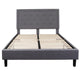 Light Gray,Queen |#| Queen Size Panel Tufted Upholstered Platform Bed in Light Gray Fabric
