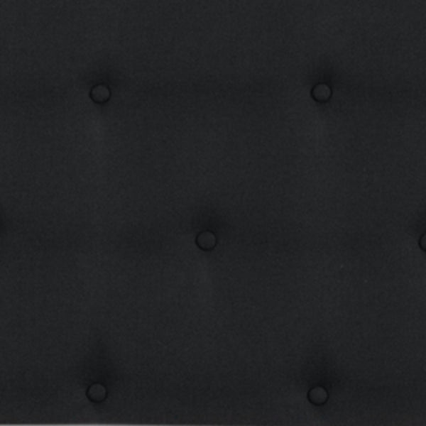 Black,Full |#| Full Size Panel Tufted Black Fabric Platform Bed with Memory Foam Mattress