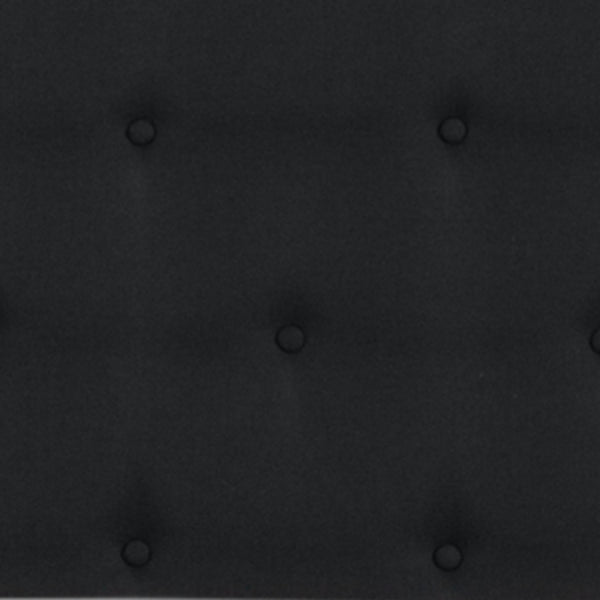 Black,Full |#| Full Size Panel Tufted Black Fabric Platform Bed with Memory Foam Mattress