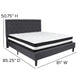 Dark Gray,King |#| King Size Panel Tufted Dk Gray Fabric Platform Bed with Pocket Spring Mattress