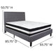 Light Gray,Queen |#| Queen Size Panel Tufted Lt Gray Fabric Platform Bed with Pocket Spring Mattress