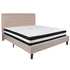 Roxbury Panel Tufted Upholstered Platform Bed and Pocket Spring Mattress