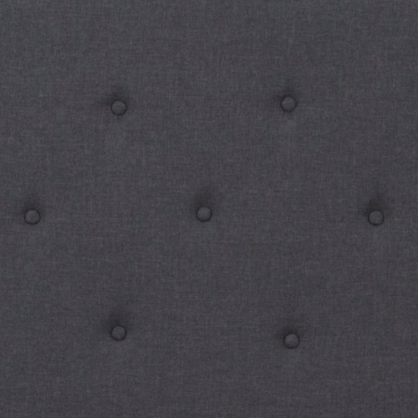 Dark Gray,King |#| King Tufted Platform Bed in Dark Gray Fabric with 10 Inch Pocket Spring Mattress