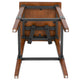 Antique Walnut |#| Commercial Grade Rustic Walnut Industrial Style Wood Dining Barstool