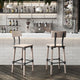 Antique White |#| Commercial Grade Rustic Industrial Style Wood Dining Barstool in Antique White