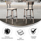Antique White |#| Commercial Grade Rustic Industrial Style Wood Dining Barstool in Antique White