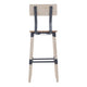 Antique White |#| Commercial Grade Rustic Industrial Style Wood Dining Barstool in Antique White