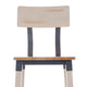 Antique White |#| Commercial Grade Rustic Industrial Style Wood Dining Barstool in Antique White