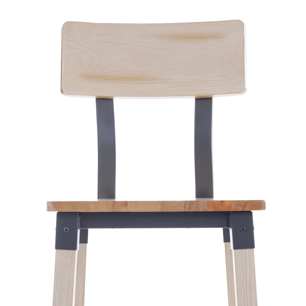 Antique White |#| Commercial Grade Rustic Industrial Style Wood Dining Barstool in Antique White