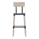Antique White |#| Commercial Grade Rustic Industrial Style Wood Dining Barstool in Antique White