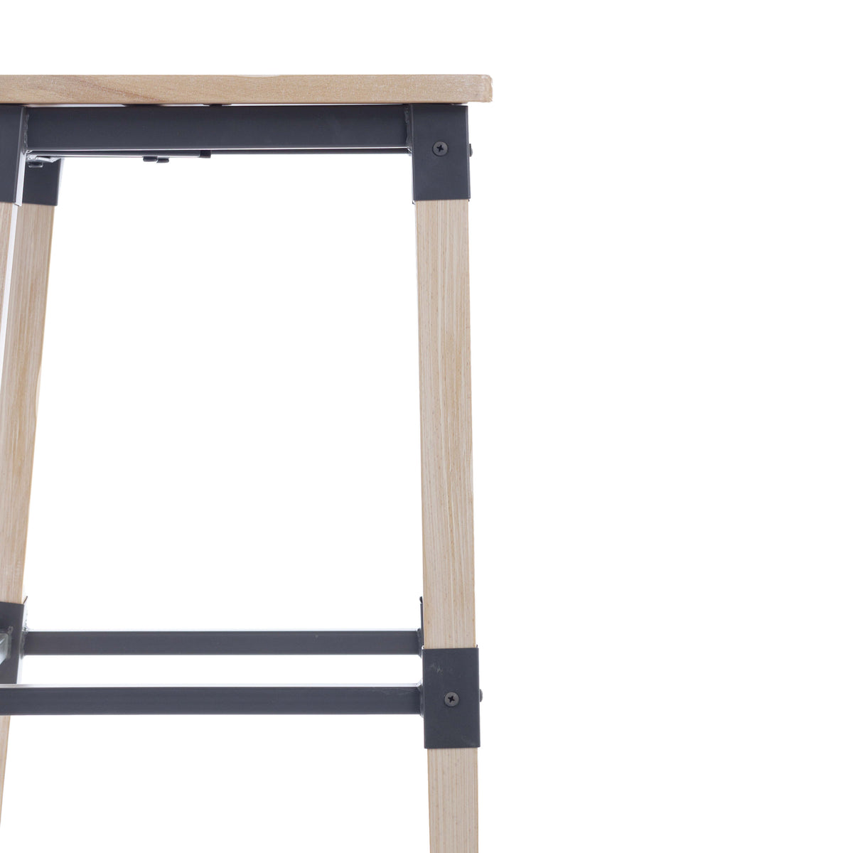 Antique White |#| Commercial Grade Rustic Industrial Style Wood Dining Barstool in Antique White