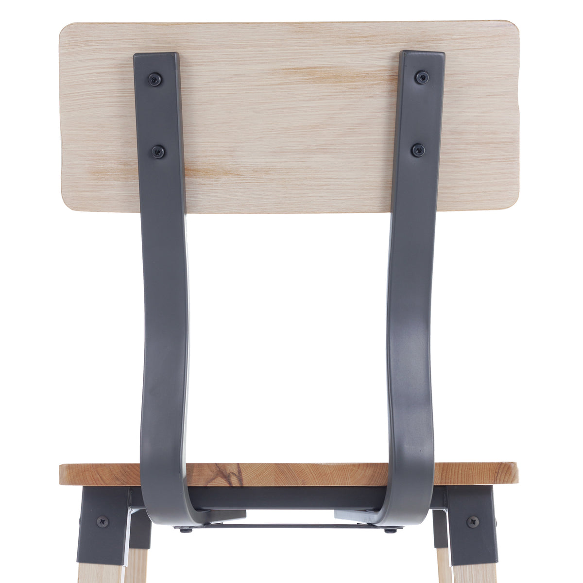 Antique White |#| Commercial Grade Rustic Industrial Style Wood Dining Barstool in Antique White