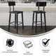 Black |#| Commercial Grade Rustic Industrial Style Wood Dining Barstool in Black
