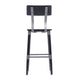 Black |#| Commercial Grade Rustic Industrial Style Wood Dining Barstool in Black