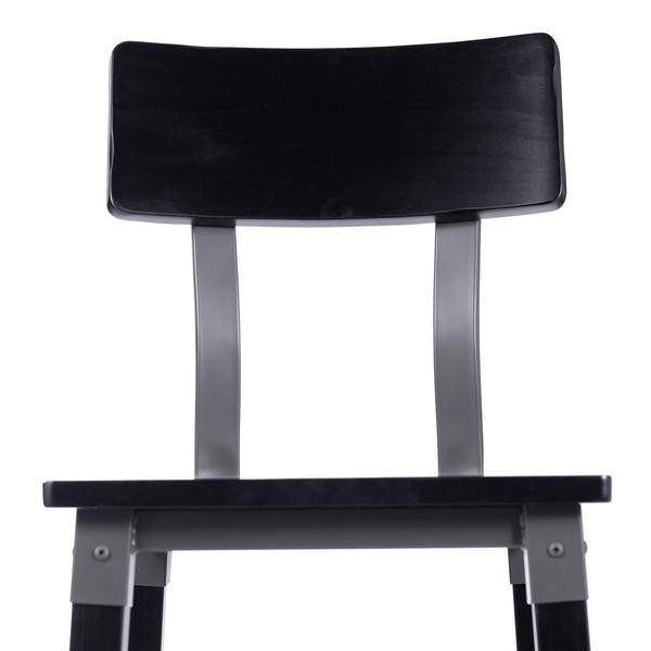 Black |#| Commercial Grade Rustic Industrial Style Wood Dining Barstool in Black