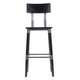 Black |#| Commercial Grade Rustic Industrial Style Wood Dining Barstool in Black