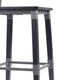 Black |#| Commercial Grade Rustic Industrial Style Wood Dining Barstool in Black