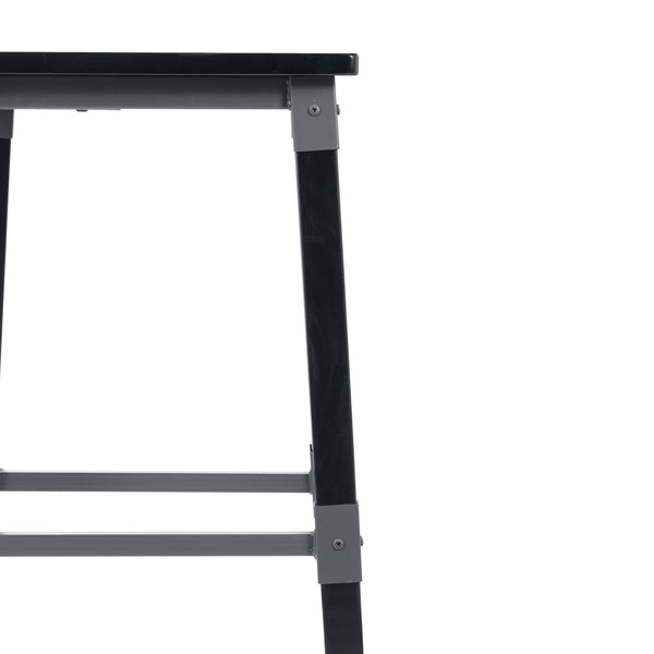Black |#| Commercial Grade Rustic Industrial Style Wood Dining Barstool in Black